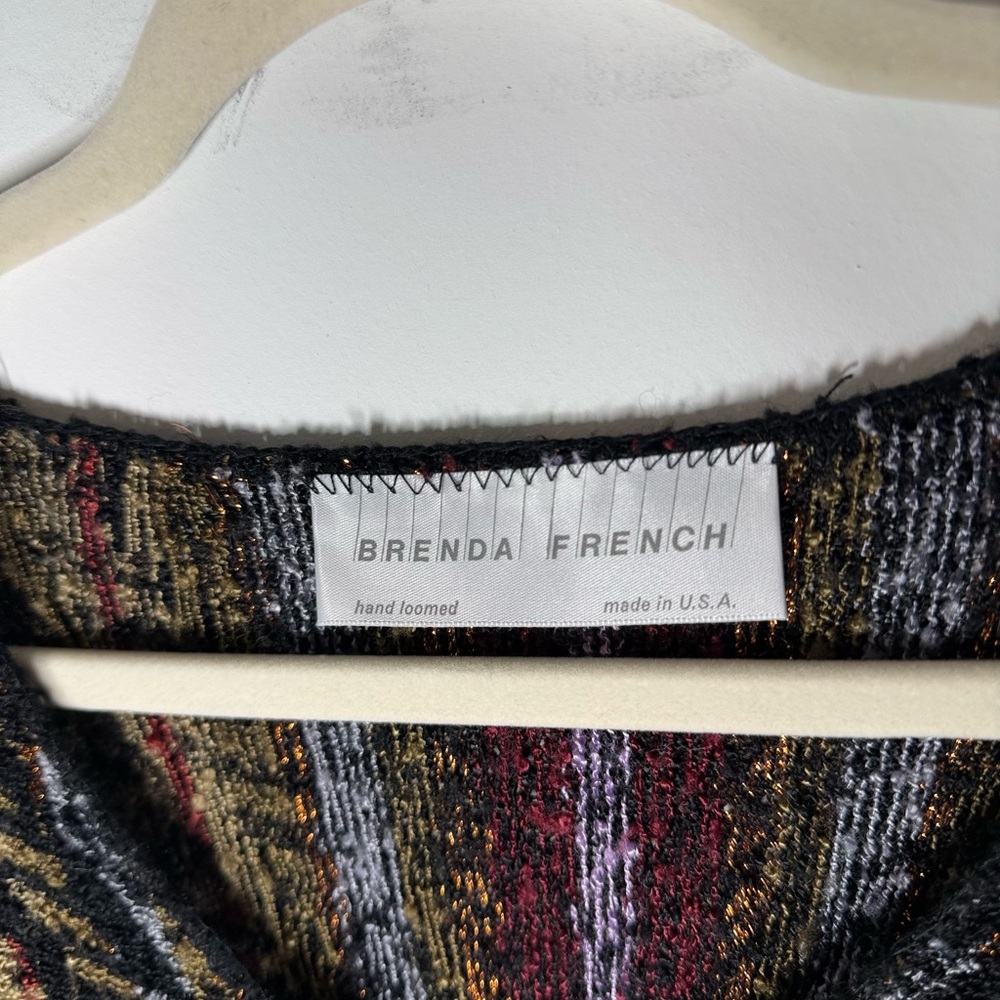VTG Brenda French French Rags Hand Loomed 3D Knit V-Neck Sweater - Coogi Style - Picture 3 of 4
